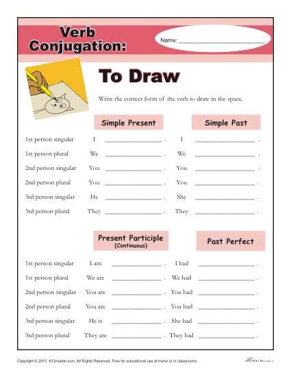 to draw conjugation|Iba pa.